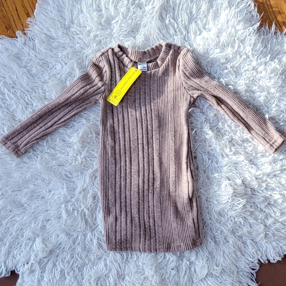 SHEIN Ribbed Knit Top in Brown